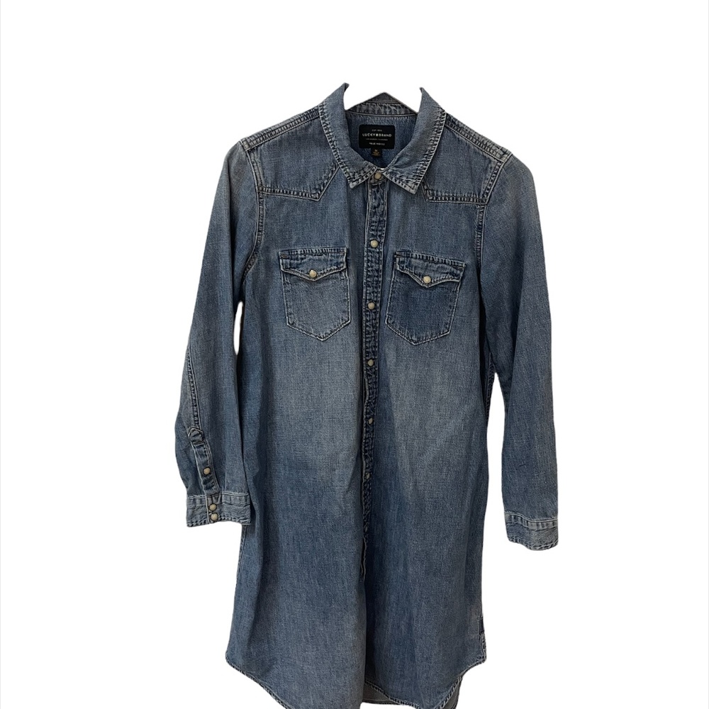 Lucky Brand Denim Snap Dress